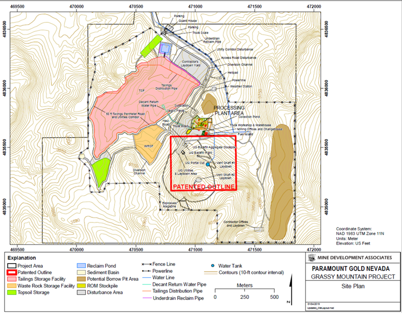 Location map for the proposed Grassy Mountain gold mine and associated infrastructure